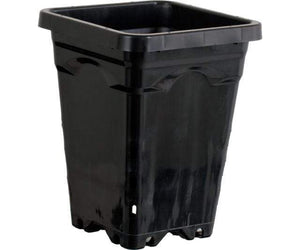 Active Aqua Soils & Containers Active Aqua 5" x 5" Square Black Pot, 7" Tall, case of 100