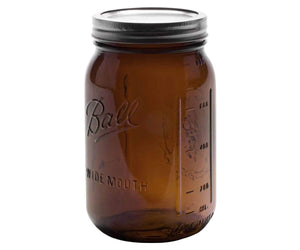 Ball Jar Ball Jar Amber Wide Mouth 32 oz Jars, pack of 4