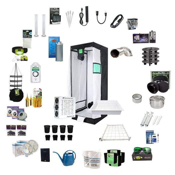 Black Dog LED Grow Light Kit PhytoMAX-2 200 - $2810.00 Black Dog LED 2.5' x 2.5' x 6.5' Complete LED Grow Light Kit