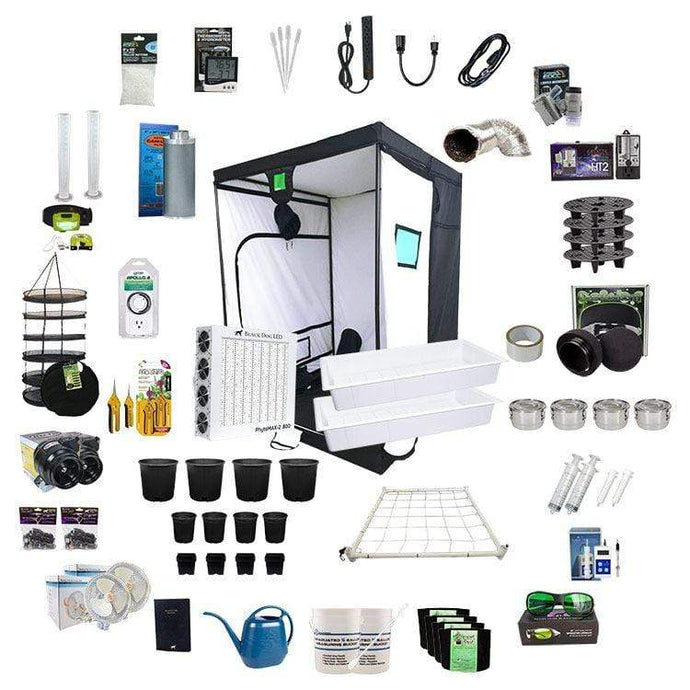 Black Dog LED Grow Light Kit Black Dog LED 5' x 5' x 7.2' Complete LED Grow Light Kit - PhytoMAX-2 800