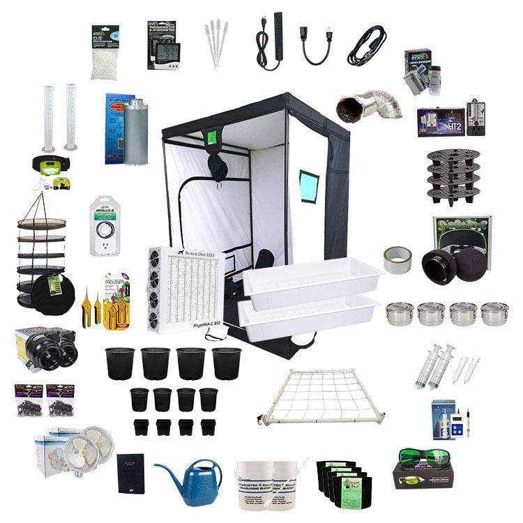 Black Dog LED Grow Light Kit Black Dog LED 5' x 5' x 7.2' Complete LED Grow Light Kit - PhytoMAX-2 800