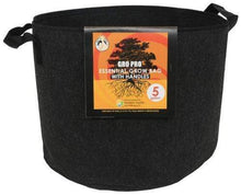 Load image into Gallery viewer, Go Pro Soils &amp; Containers Gro Pro Essential Round Black Fabric Pot with Handles