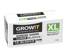 Load image into Gallery viewer, GROW!T Soils &amp; Containers GROW!T Commercial Coco, RapidRIZE Block, case of 10
