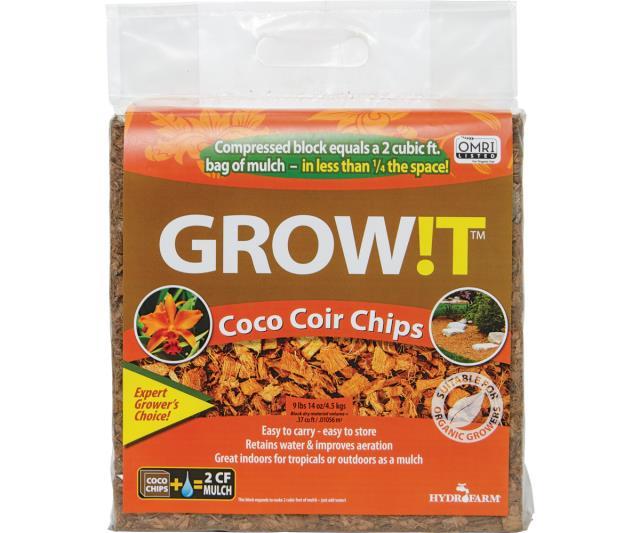 GROW!T Soils & Containers GROW!T Organic Coco Coir Planting Chips, Block