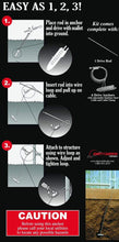 Load image into Gallery viewer, Saturday Solution Greenhouses Garden Care Saturday Solution 6 Piece Ground Anchor Kit