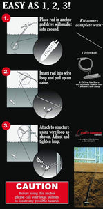 Saturday Solution Greenhouses Garden Care Saturday Solution 6 Piece Ground Anchor Kit